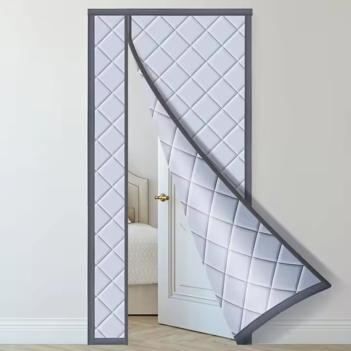 Cortina Térmica Magnética 100 x 220 cm, Cortina de Puerta Aislante Térmica, Cortina de Puerta Aislante Térmica de Invierno, Cortina de Puerta Antifrío en Cocina y Hogar Mosquitero - 1