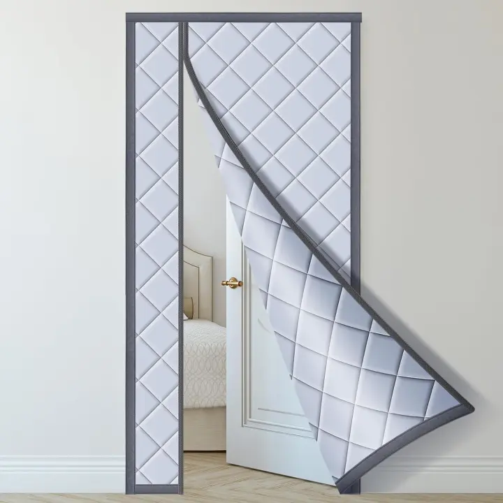 Cortina Térmica Magnética 100 x 220 cm, Cortina de Puerta Aislante Térmica, Cortina de Puerta Aislante Térmica de Invierno, Cortina de Puerta Antifrío en Cocina y Hogar Mosquitero - 1