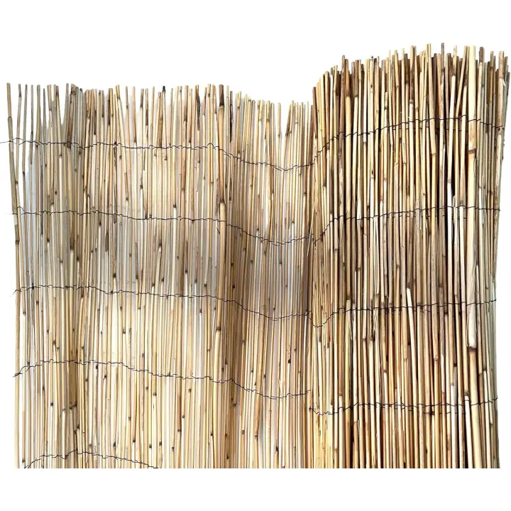 Cañizo de Bambú natural fino, cerramiento de bambú natural para ocultación, 75% ocultación, varias medidas Thayba - 1