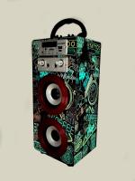 Altavoz Bluetooth Portatil Karaoke DYNASONIC 025-21 (Negro Neon) | Tecnología TWS, Diseño Fosforescente - details 0