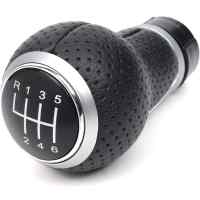 Banner - Pomo de 6 cambios marcha coche compatible con Audi, Seat y VW plateado