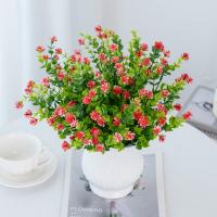 Flor Artificial De Eucalipto En Plástico Para Decoración De Bodas Y Festivales Uso En Vaso De Escritorio O Pared Sin Mantenimiento - details 0