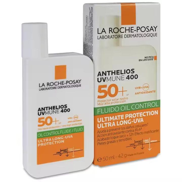 La Roche-Posay Anthelios Uvmune 400 Oil Control Fluido Solar Invisible Spf50+, 50 Ml - 1
