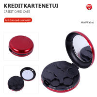 Cartera De Monedas Portátil De Aluminio Circular Mini Estuche De Almacenamiento Para Euros Con Espejo Creativo Y Moderno - details 3