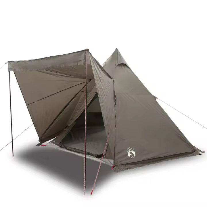 vidaXL Tienda campaña familiar tipi 6 personas impermeable Color Camuflaje,  Verde oliva,  Gris y mas - 1