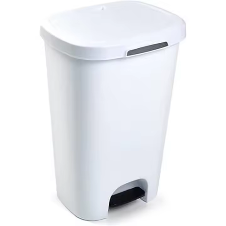 C.A - Cubo de Basura de Plástico con Apertura a Pedal - Libre de BPA - 50 Litros - 63.5cm x 41cm x 36cm - 1