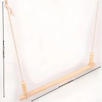 Juguete De Gallo De Madera Para Colgar Puente De Bolas De Madera Soporte Duradero Para Trepar Y Soltar a Gallinas Y Pájaros - details 3