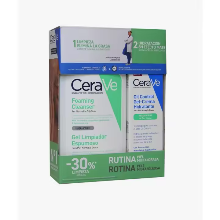 Cerave Pack Limpiador Espumoso 473ml+Oil Control Gel-Crema Hidratante 52ml - 1