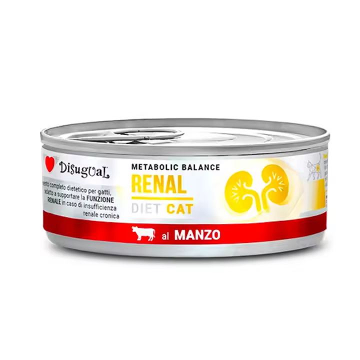 Disugual Diet Cat Renal Latas para Gatos con Ternera - 12 unidades x 85 gr - 1