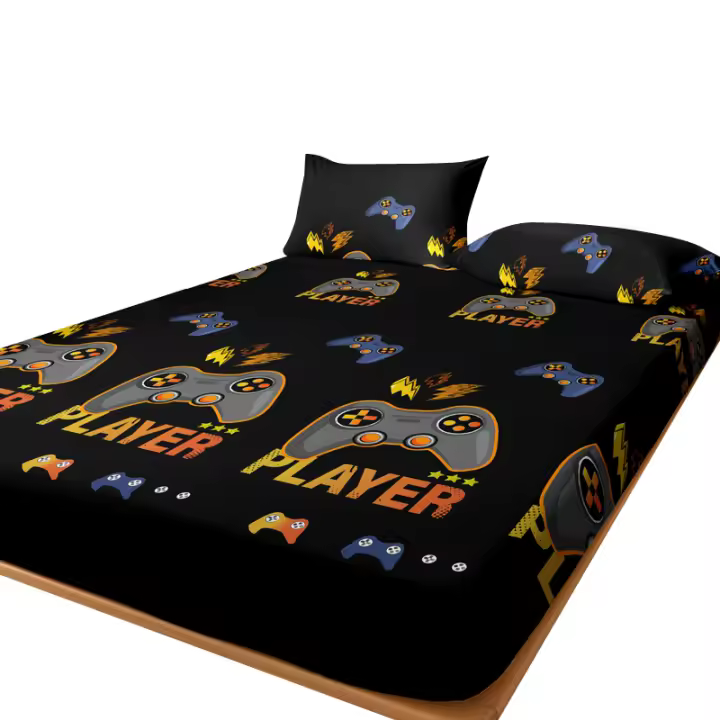 Manta De Cama Gigante Con Patrón Negro Mate 1 Pieza Colchón De Cama De Dibujos Animados Para Dormitorio Material Poliéster 100% - 1