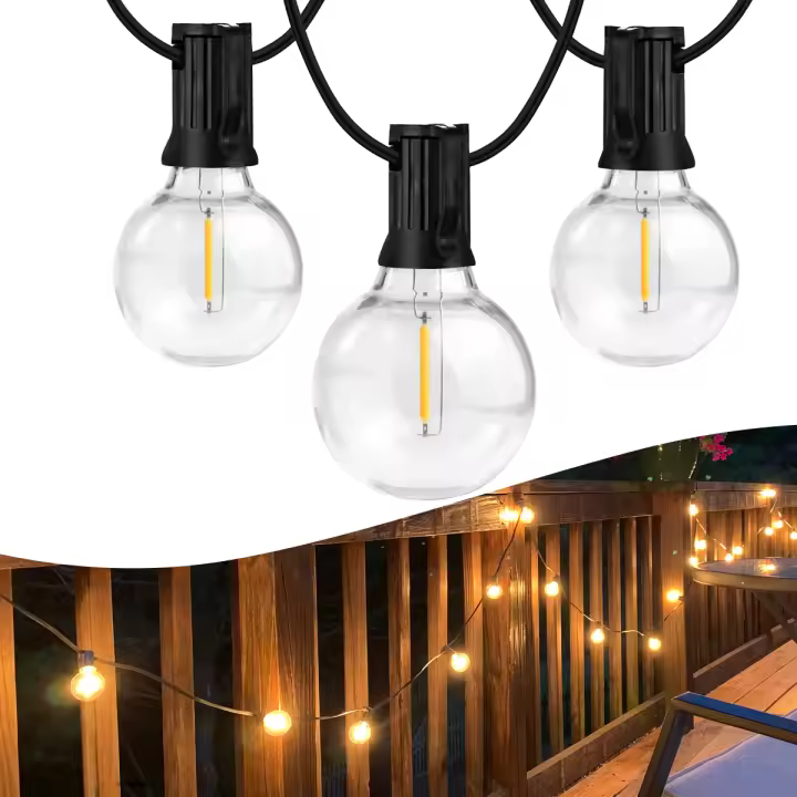Cadena De Luces LED Para Exterior G40 Bombilla Impermeable De Jardín Decoración De Navidad Con Enchufe EU/US Voltaje 110V-230V - 1
