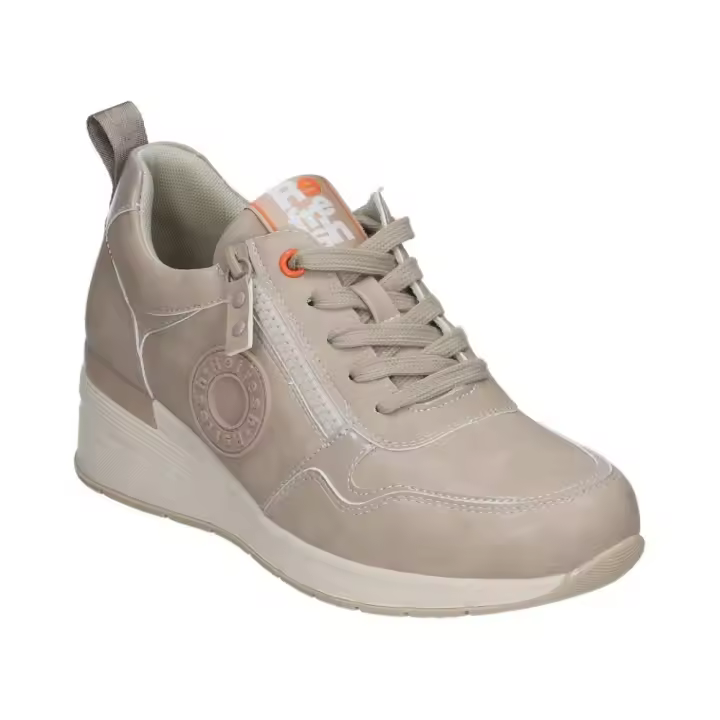 Zapatillas Deportivas Refresh De Polipiel Con Cuña Para Mujer Color Beige - 1