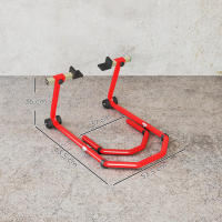 HOMCOM Caballete Moto Elevador Universal Carga 390 kg Soporte Rueda Delantera y Trasera Motocicleta Convertible con Adaptadores de Horquillas en U y L Ajustables y Ruedas para Reparación Mantenimiento - details 2