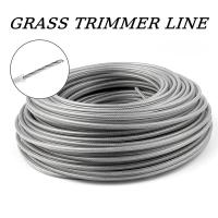 Cuerda De Acero Y Nylon Para Trimmer 2.4/2.7/3.0/4.0mm*15m Reemplazo Para Cortacésped Long round Roll Para Jardín - details 0