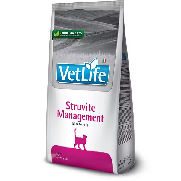 FARMINA VET LIFE CAT STRUVITE MANAGEMENT 2KG / alimento dietético completo indicado para el tratamiento de los urolitos de estruvita recurrentes y para el tratamiento de la cistitis idiopática. - 1