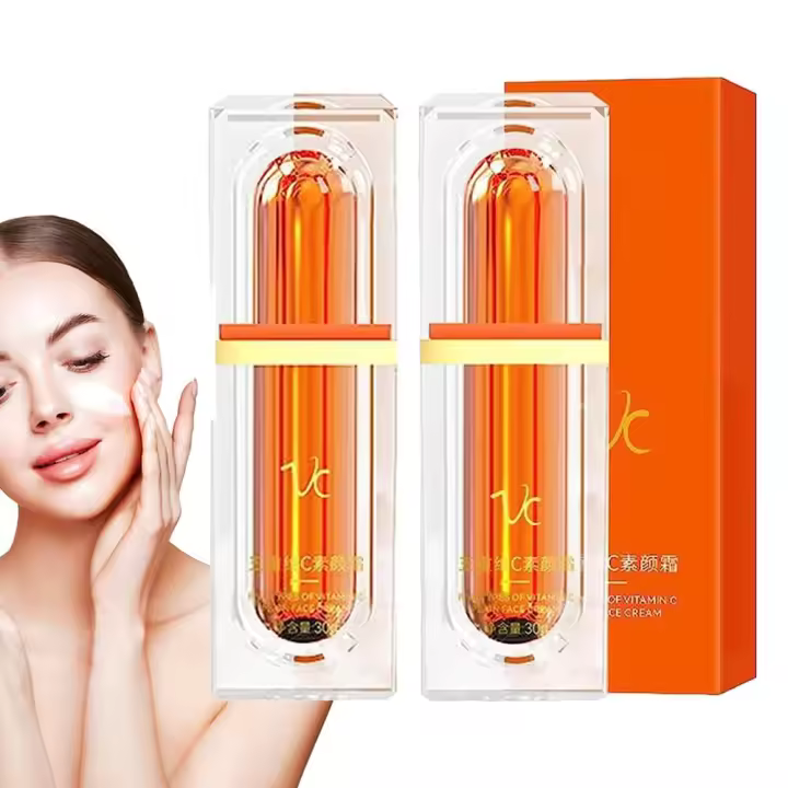 Crema tonificante con vitamina C - Crema tonificante con cinco vitaminas C - Swarous, crema de maquillaje natural Multi-VC, crema tonificante con cinco vitaminas C VC (2 unidades) - 1