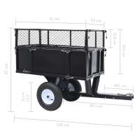 vidaXL Carro remolque inclinable de cortacésped carga de 150 kg - details 7