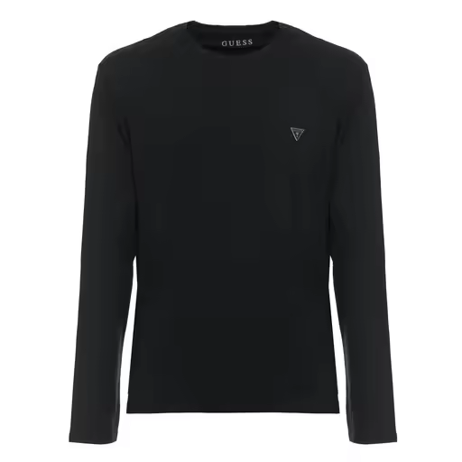 GUESS — Cod. M81I30 Camiseta, hombre, cuello redondo, manga larga, solo color, logotipo impreso - 1