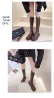 Botas Largas Para Mujer Con Forro Polar Zapatos De Caballero De Otoño E Invierno Européicos Y Americanos Talla 42 - details 5