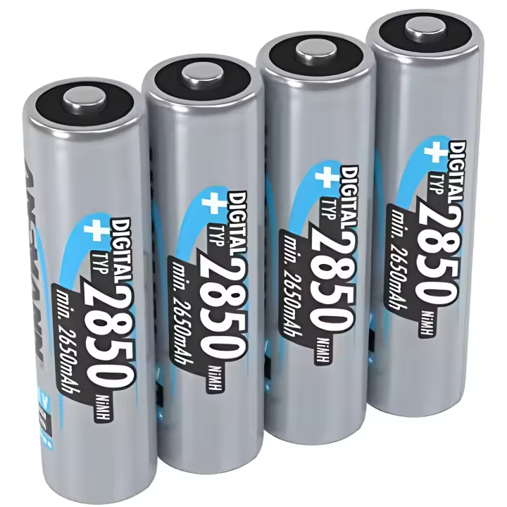 Ansmann 841020 - Pack de 4 Pilas Recargables (NiMH, Digital Mignon AA, Tipo 2850) - 1