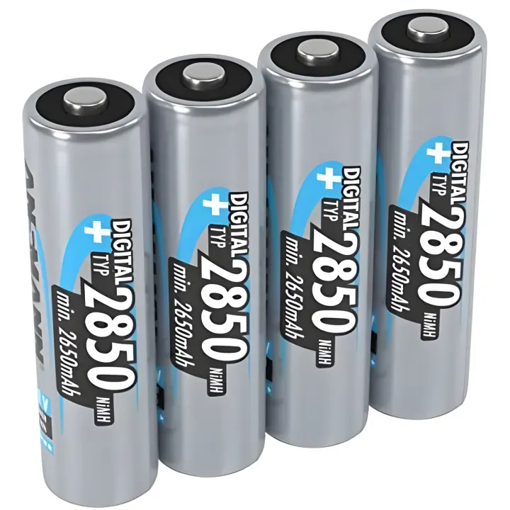 Ansmann 841020 - Pack de 4 Pilas Recargables (NiMH, Digital Mignon AA, Tipo 2850) - 1