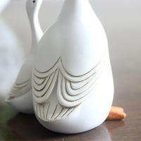 Estatua De Resina De Pato Perfecta Para Manualidades Patrón De Pato Madre Y Hijo Decoración Para Armario Sala De Estar Estilo Pastoral - details 5