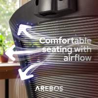 AREBOS Silla de oficina ergonómica silla escritorio con reposacabezas ajustable - details 13