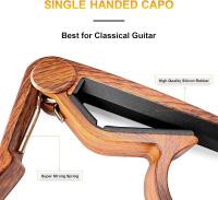 Cejilla Guitarra Española Clásica Profesional Clasica Guitar Capo Ligero Aleación de Aluminio con 5 Púas de Guitarra. - details 1