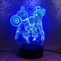 Lámpara De Noche LED Control Remoto Táctil Spiderman VS Venom 7/16 Colores Regalo Para Niños Decoración De Mesa Juguete - details 4