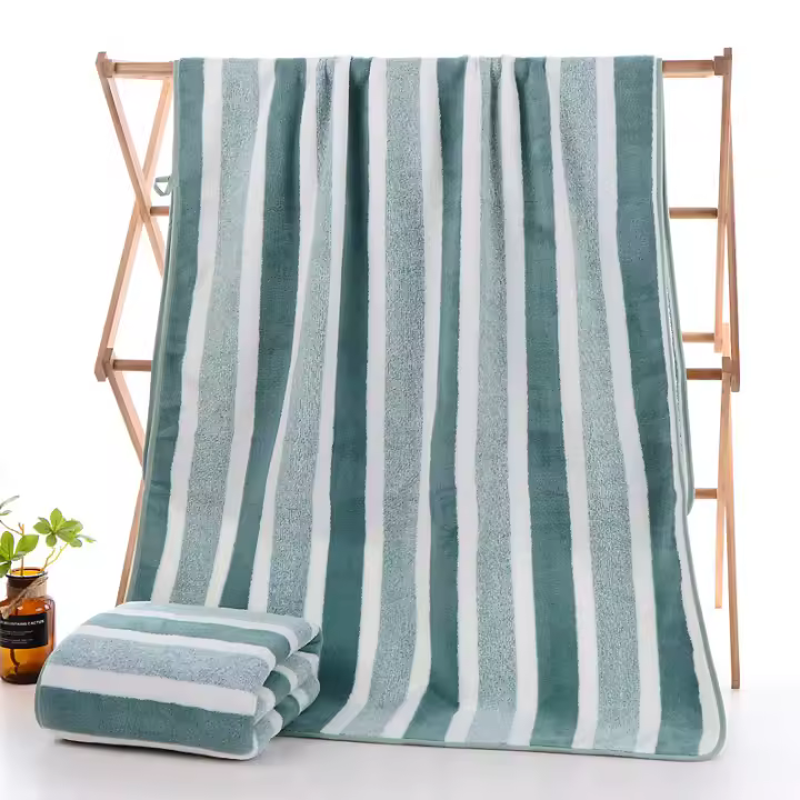 Juego De Toallas De Baño Microfibra Absorbente Y Secado Rápido Para Adultos Toalla De Cara Y Mano Rectangular Estilo Geométrico - 1