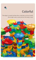 Juguetes De Bloques Creativos Para Niños DIY Con Carreras De Mármol Laberinto De Bolas Interacción Padres-Hijos Bloques De Construcción Subtamaño MEIZHI - details 5