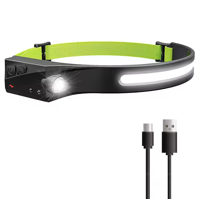 Linterna frontal - Linterna frontal LED recargable - 350 lúmenes - ampliaDiadema con inducción de movimiento manual - IPX4 resistente al agua - luz blanca - 1