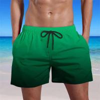 Pantalones cortos de Playa con degradado para hombre, de Verano Moda, 3D estampado en Rayas, tabla de Calle Harajuku, bañadores de secados rápido parocio Callejos short - details 4