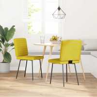 vidaXL Sillas de comedor 2 unidades terciopelo en color Gris claro/Rojo vino tinto/Amarillo y más | cómodas modernas ergonómicas para comedor cocina salón hogar - details 2