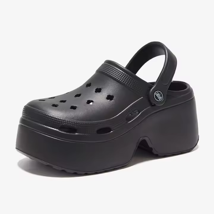 Sandalias De Mujer 9CM Gruesas Para Verano Zapatillas De Playa Con Tacón Alto Suela Suave Impermeables Para Jardín Y Exterior - 1