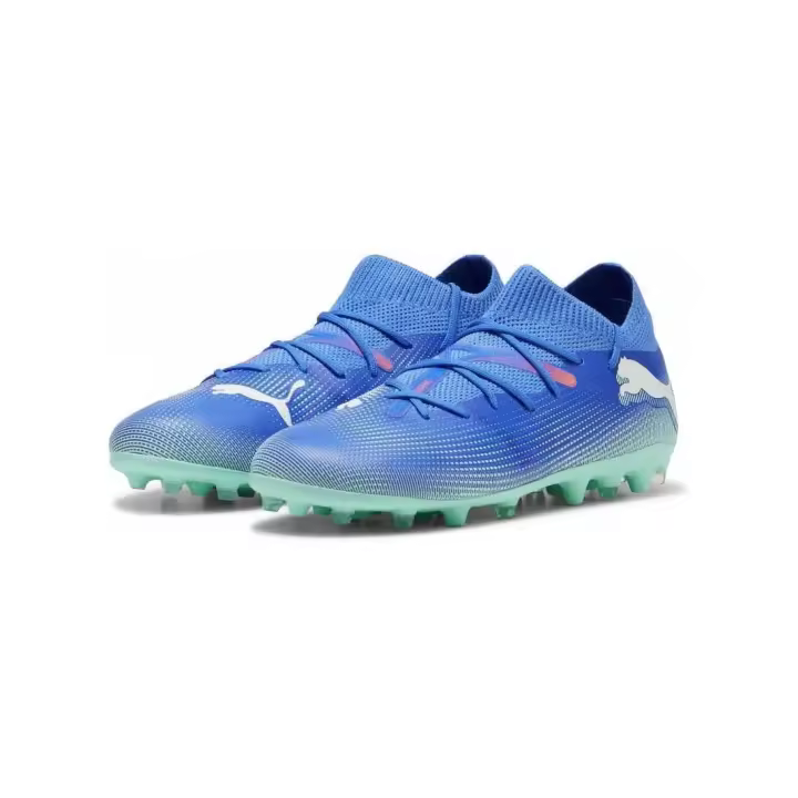 Bota Futbol Puma Future7 Match MG Azul/Verde Jr - 1