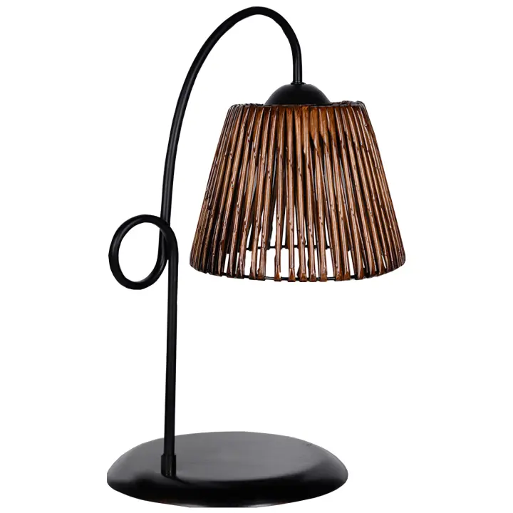Lámpara de lectura de sobremesa 47 cm. negro/marrón, tipo E 27 Max 45 - 60 W WELLHOME - 1
