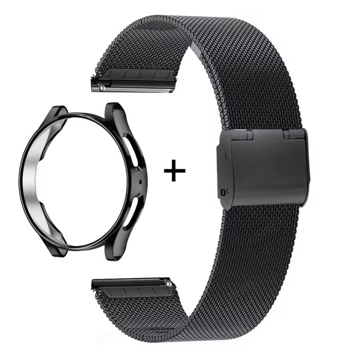 Correa De Acero Inoxidable Para Samsung Galaxy Watch 5 4 6 Protección De Pantalla 44mm 40mm 5pro 45mm Classic Compatible Con Otros Smartwatch - 1