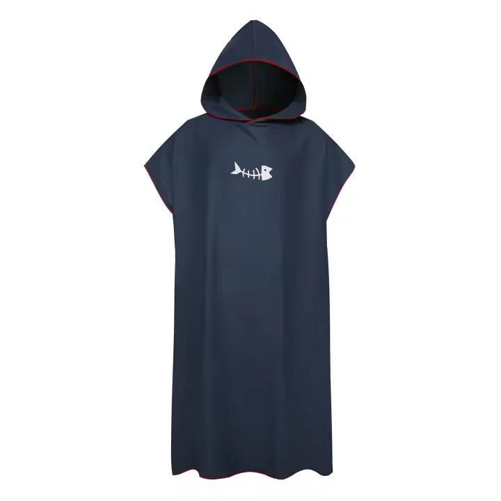 Poncho De Playa Con Capucha Para Adultos Toalla De Baño Microfibra Toalla De Natación Y Cambio Ultra Absorbente - 1
