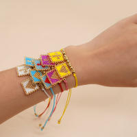 Pulsera Ajustable Bohemia Go2Boho Con Cordón Y Cuentas De Corazón Y Cruz Joyería Hecha a Mano Para Mujer Accesorios Bohemios - details 0