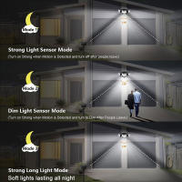 Lámpara Solar De Exterior Con Sensor De Movimiento 3-Head LED 74SMD Impermeable Para Jardín Y Pared Alta Brillante Con Inductor PIR Sensible - details 8