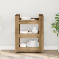 Carro de cocina vidaXL Roble Artisan 60x45x80 cm Madera de ingeniería - details 3