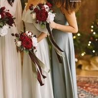 27pcs Flores Artificiales Rosas Con Tallo Para Fiestas DIY Bodas Centros De Mesa Arreglos Empaque OPP - details 3