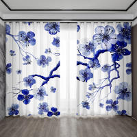 2PC Cortinas Para Decoración De Hogar Con Funda Floral Y Bolsillo Para Cepillo Para Cocina Café Sala De Estar Balcón Jardín Modernas De Poliéster - details 3