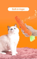 Juguete Para Gato Raíz De Zanahoria Sonido Resistente Mordedor De Papel Y Cuerda Para Limpieza Dental Juguete Interactivo Para Gatos - details 2