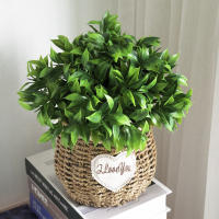 Plantas Artificiales De Eucalipto Con Hojas Naranja Decoración Para Hogar Y Bodas 7 Ramas Verdes Adorno Para Mesas De Navidad Y Exposiciones - details 0