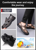 Sandalias Para Hombre Estilo Nuevo Slip-on Transpirables Con Suela Gruesa Y Ligera Zapatillas Casuales De Malla Sandalias Holgadas - details 8