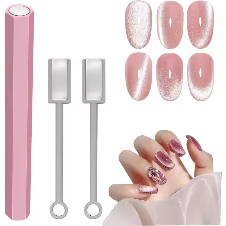 3Pcs Nail Magnet Tool Set, Stark Magnetisk Dubbel Huvud Nagel Magnet Cat Eye Magnet för Nagelverktyg Nail Art Gel Nagellack Magnet - 1
