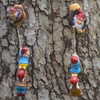Gnomos De Escalada En Resina Figura De Arte Gnomos Para Jardín Adorno De Paisaje De Patio Decoración Del Hogar Regalo - details 0