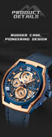 Reloj De Pulsera Para Hombre NAVIFORCE De Cuero Auténtico Resistente Al Agua Con Cronógrafo Y Luminiscencia Reloj De Cuarzo De Lujo Casual - details 6